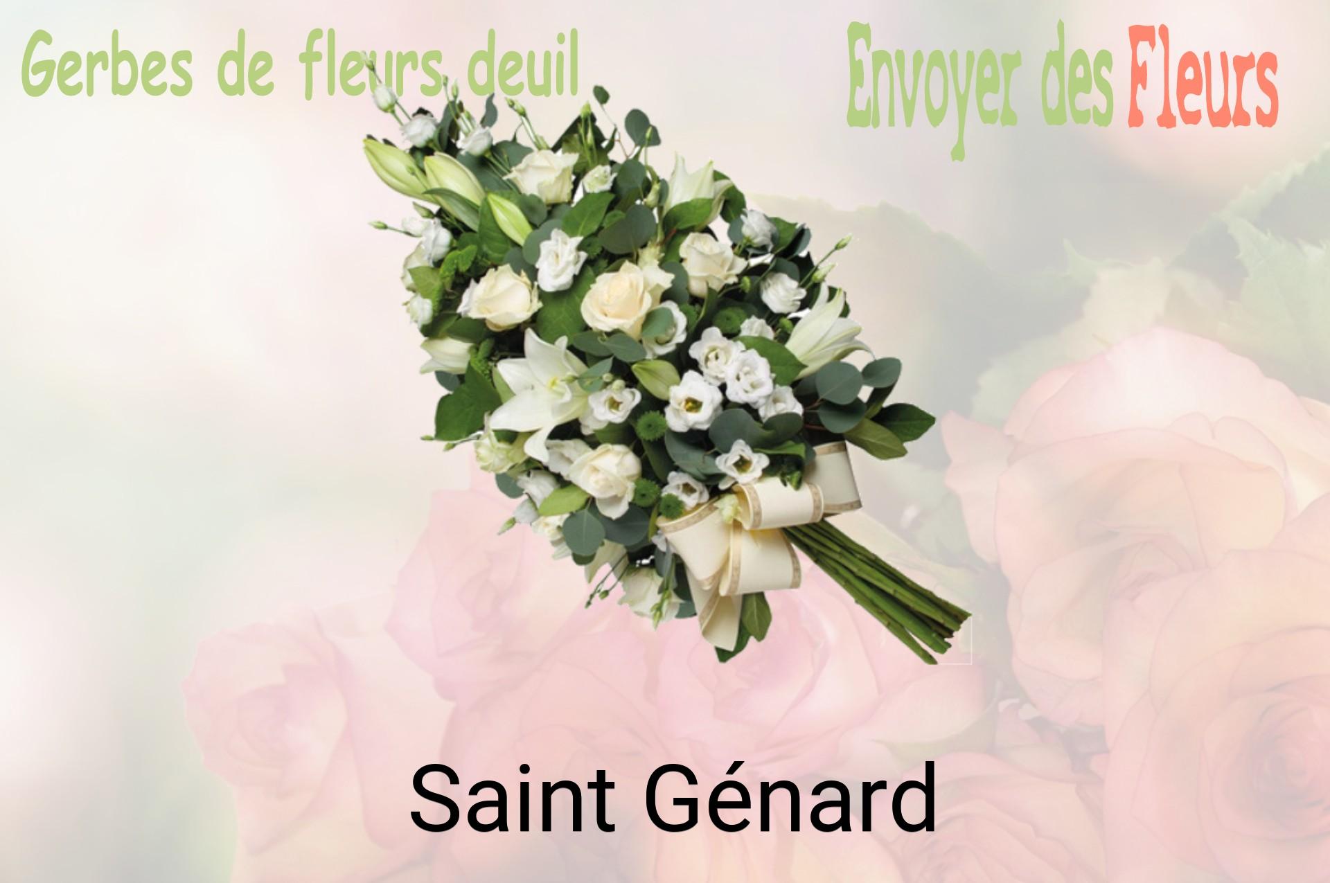 Gerbe de fleurs de deuil livrée à Saint-Génard